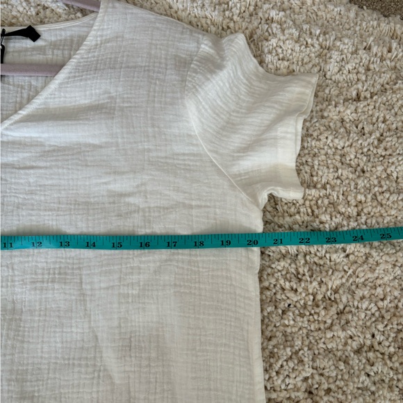 Jenni Kayne Cotton Cypress Caftan Dress Ivory White XS - Picture 9 of 10